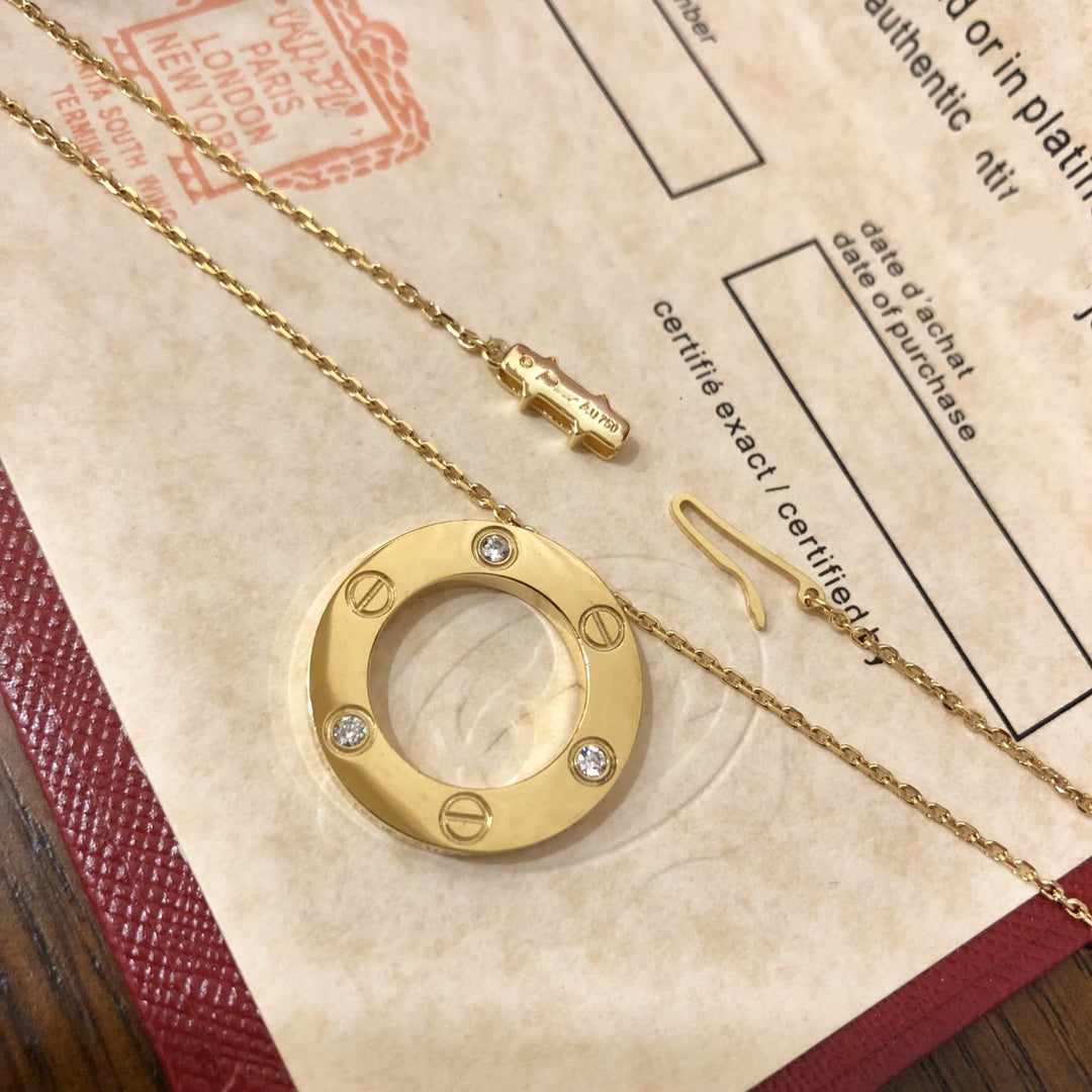 ¡®Veyra Jewelry¡¯LOVE NECKLACE 16MM 3 DIAMONDS