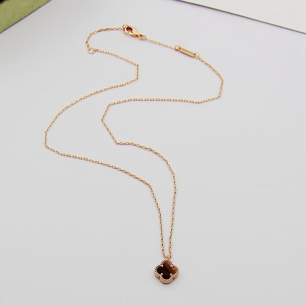 ¡®Veyra Jewelry¡¯CLOVER MINI 9.5MM Black Fritillary NECKLACE(副本)
