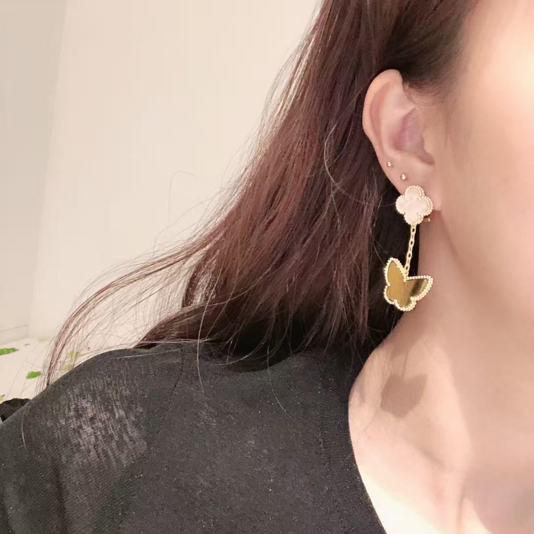 ¡®Veyra Jewelry¡¯CLOVER MEDIUM 1 MOTIFS CARNELIAN DIAMOND earrings
