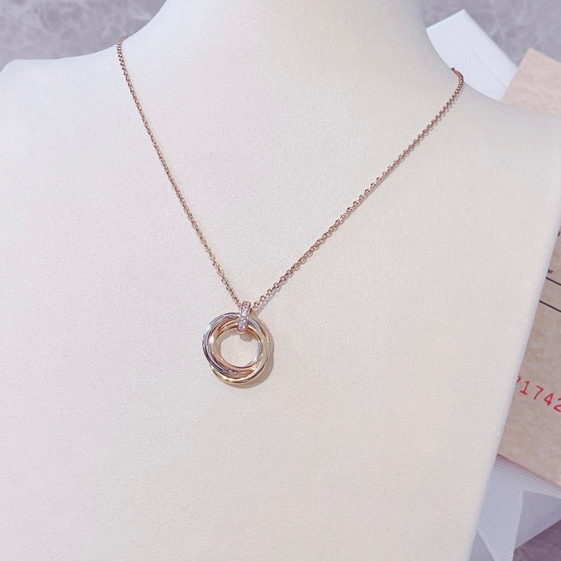 ¡®Veyra Jewelry¡¯TRINITY NECKLACE GOLD DIAMONDS