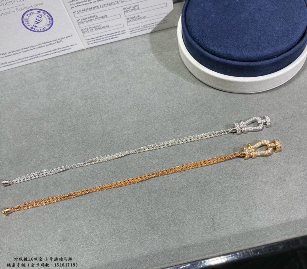 ¡®Veyra Jewelry¡¯FORCE SMALL HORSESHOE DIAMOND CHAIN ROPE BRACELET