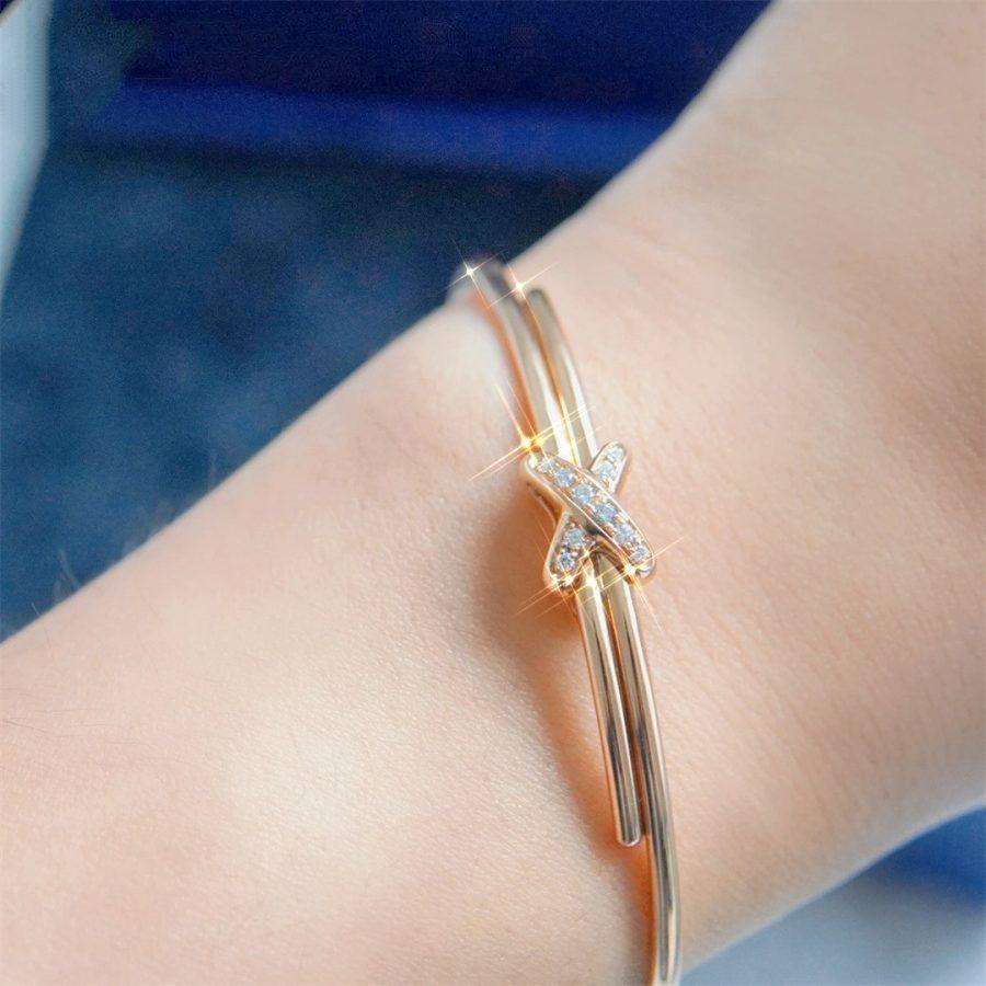 ¡®Veyra Jewelry¡¯JEUX DE BRACELET PINK GOLD DIAMONDS