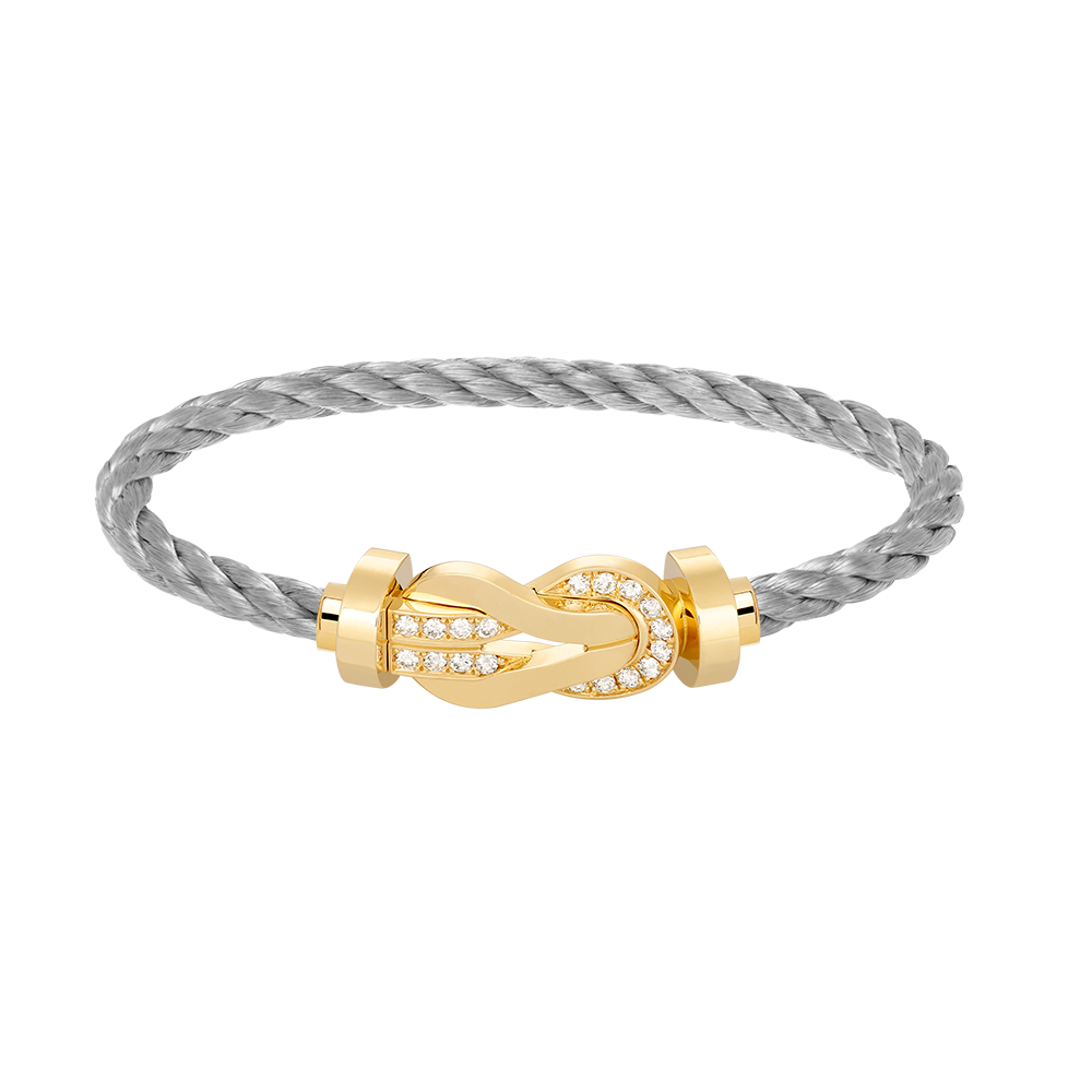 ¡®Veyra Jewelry¡¯CHANCE LARGE 8 FIGURE BUCKLE HALF DIAMOND BRACELET GOLD