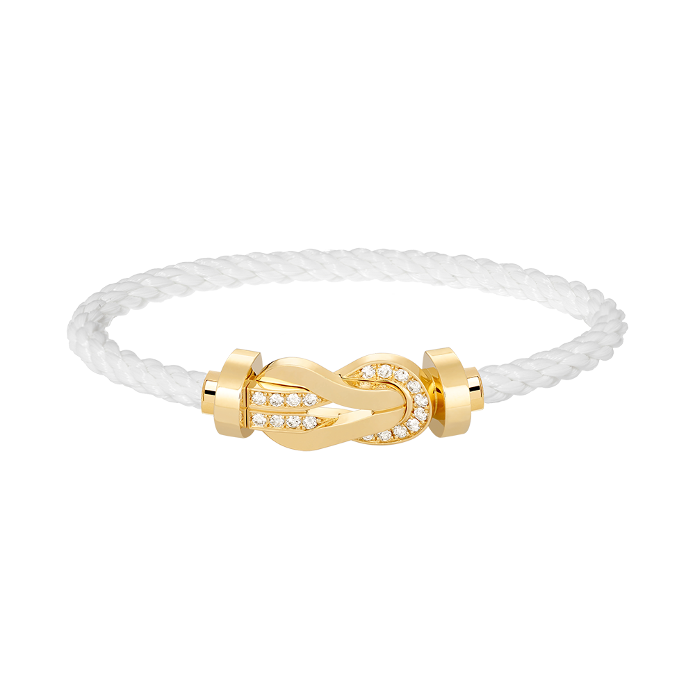 ¡®Veyra Jewelry¡¯CHANCE LARGE 8 FIGURE BUCKLE HALF DIAMOND BRACELET GOLD