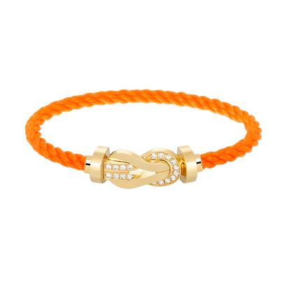 ¡®Veyra Jewelry¡¯CHANCE LARGE 8 FIGURE BUCKLE HALF DIAMOND BRACELET GOLD