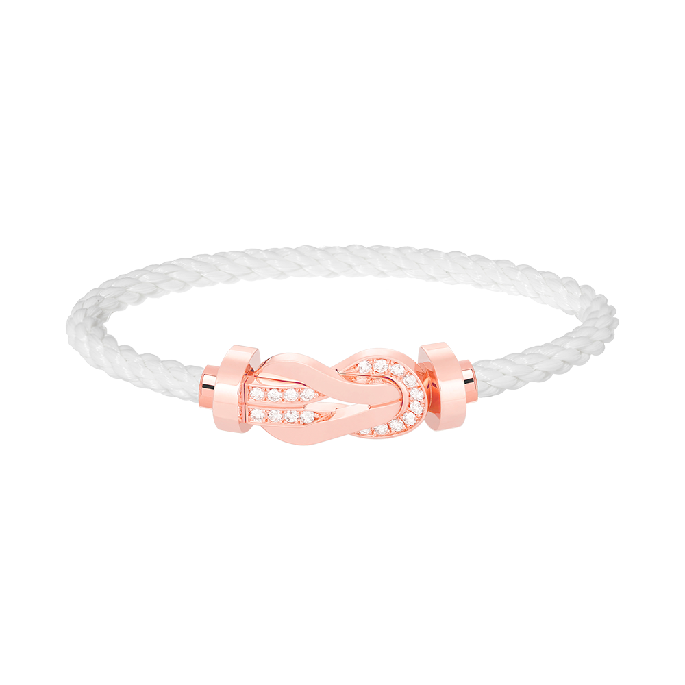 ¡®Veyra Jewelry¡¯CHANCE LARGE 8 FIGURE BUCKLE HALF DIAMOND BRACELET ROSE GOLD