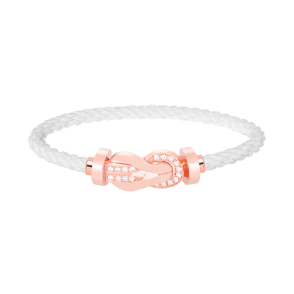 ¡®Veyra Jewelry¡¯CHANCE LARGE 8 FIGURE BUCKLE HALF DIAMOND BRACELET ROSE GOLD