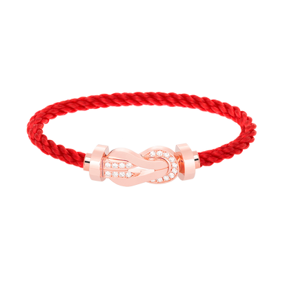 ¡®Veyra Jewelry¡¯CHANCE LARGE 8 FIGURE BUCKLE HALF DIAMOND BRACELET ROSE GOLD