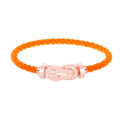 ¡®Veyra Jewelry¡¯CHANCE LARGE 8 FIGURE BUCKLE HALF DIAMOND BRACELET ROSE GOLD