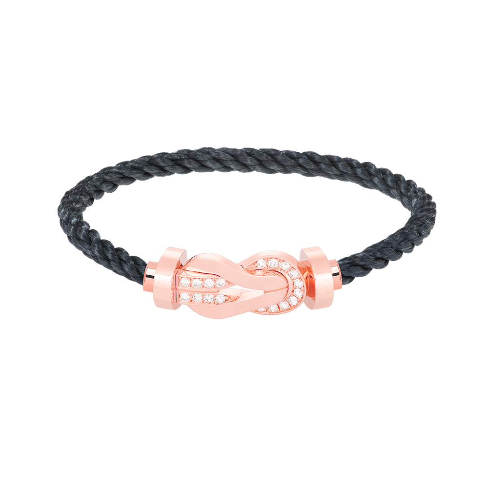 ¡®Veyra Jewelry¡¯CHANCE LARGE 8 FIGURE BUCKLE HALF DIAMOND BRACELET ROSE GOLD