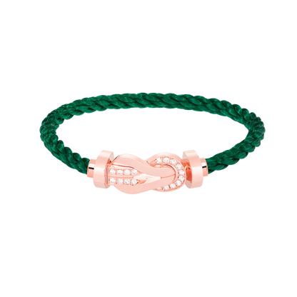 ¡®Veyra Jewelry¡¯CHANCE LARGE 8 FIGURE BUCKLE HALF DIAMOND BRACELET ROSE GOLD