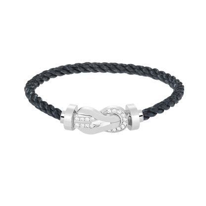 ¡®Veyra Jewelry¡¯CHANCE LARGE 8 FIGURE BUCKLE HALF DIAMOND BRACELET SILVER