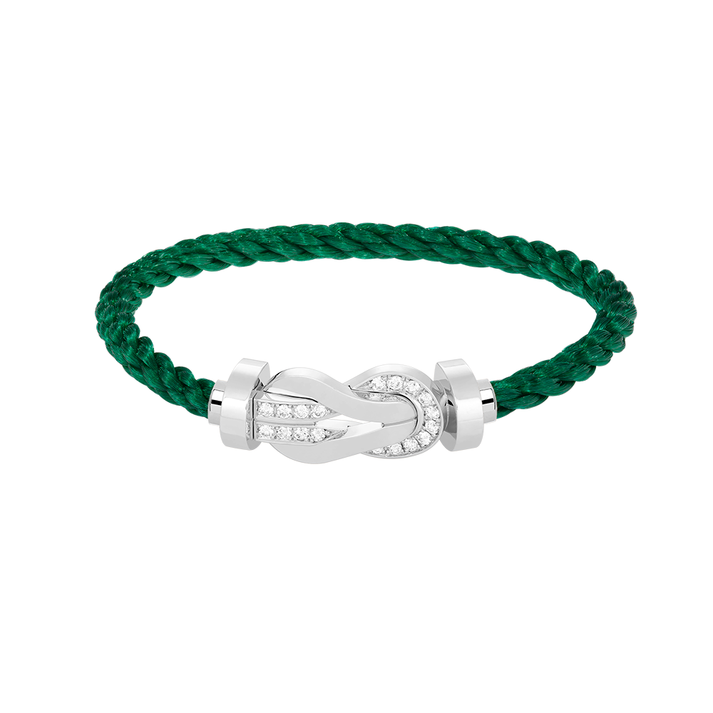 ¡®Veyra Jewelry¡¯CHANCE LARGE 8 FIGURE BUCKLE HALF DIAMOND BRACELET SILVER