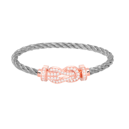 ¡®Veyra Jewelry¡¯CHANCE LARGE 8 FIGURE BUCKLE FULL DIAMOND BRACELET ROSE GOLD