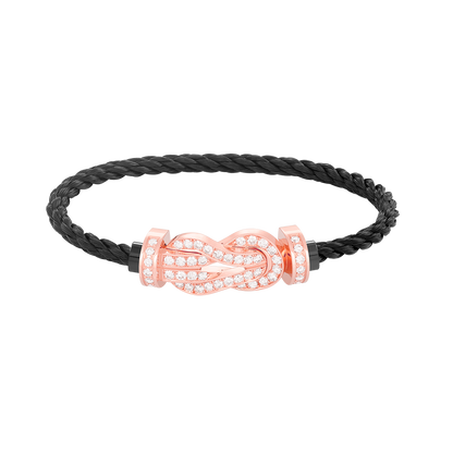 ¡®Veyra Jewelry¡¯CHANCE LARGE 8 FIGURE BUCKLE FULL DIAMOND BRACELET ROSE GOLD