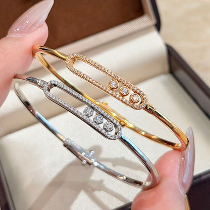 [Veyra Jewelry]Move Pavé Diamond Bangle Bracelet M