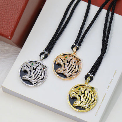 ¡®Veyra Jewelry¡ Openwork Tiger Cord Pendant Necklace