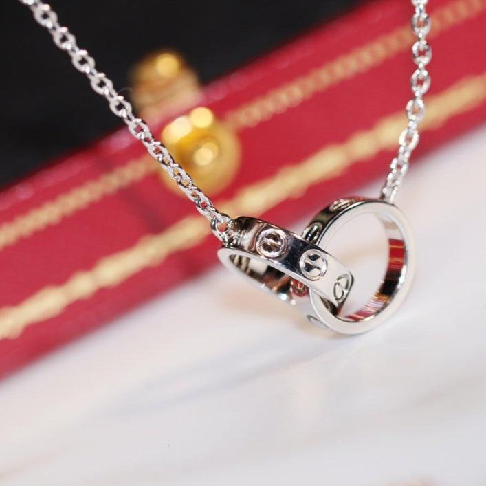 ¡®Veyra Jewelry¡¯LOVE NECKLACE PINK GOLD AND SILVER