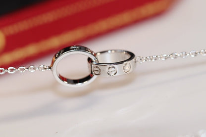 ¡®Veyra Jewelry¡¯LOVE NECKLACE PINK GOLD AND SILVER