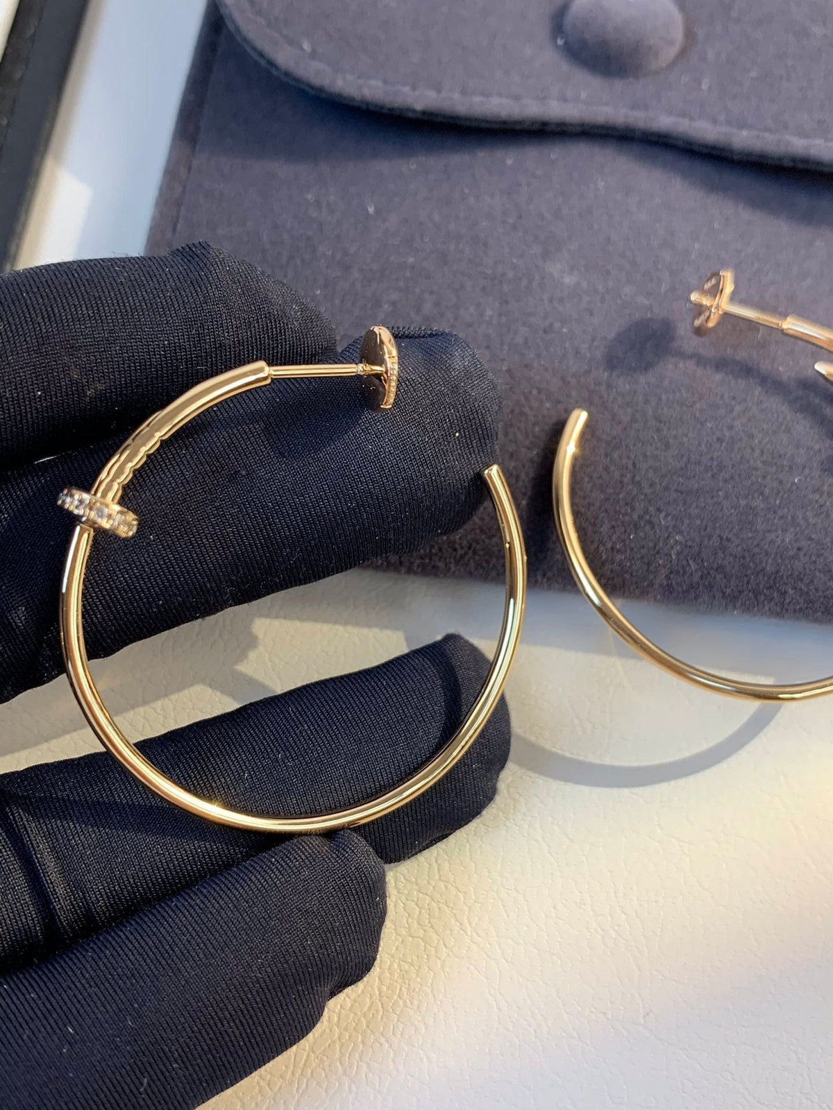 ¡®Veyra Jewelry¡¯JUSTE EARRINGS GOLD DIAMONDS 1.8MM