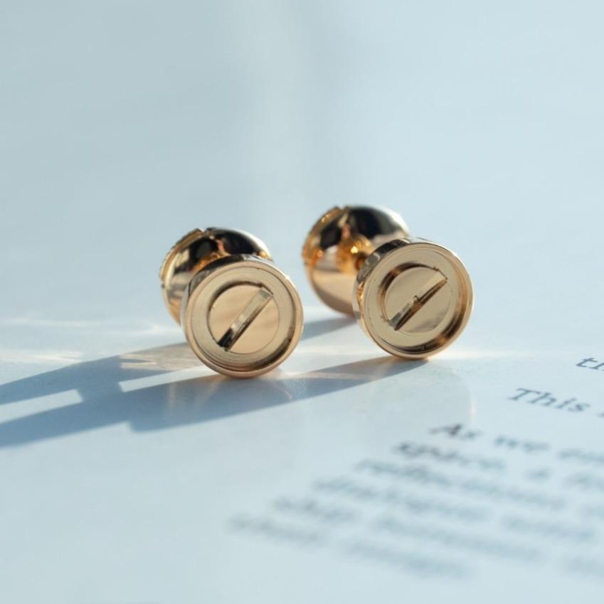 ¡®Veyra Jewelry¡¯LOVE EARRINGS PINK GOLD 10MM