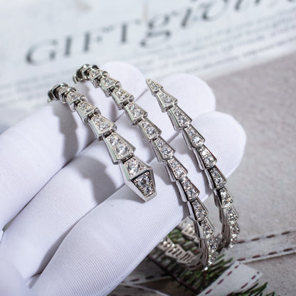 [Veyra Jewelry]SERPENTI BRACELET SILVER DIAMOND DOUBLE ROW