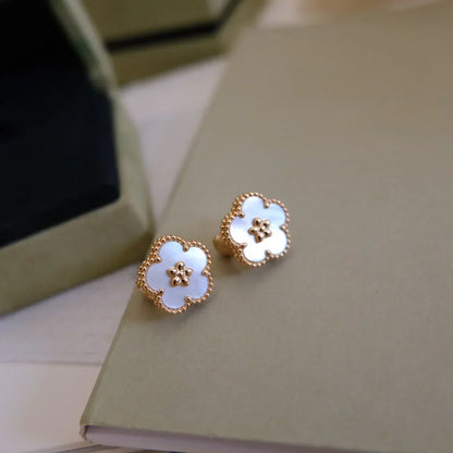 [Veyra Jewelry]LUCKY WHITE MOP EARRINGS