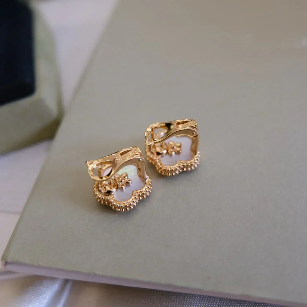 [Veyra Jewelry]LUCKY WHITE MOP EARRINGS