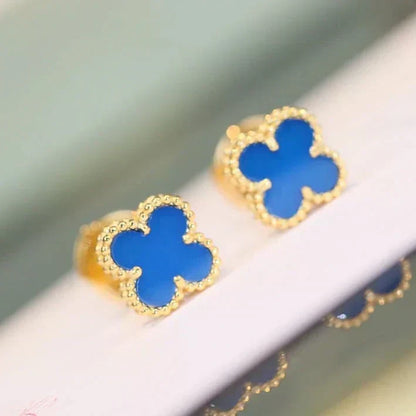 ¡®Veyra Jewelry¡¯CLOVER MINI 9.5MM TURQUOISE EARRINGS