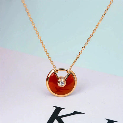 ¡®Veyra Jewelry¡¯AMULETTE GOLD CARNELIAN ONYX NECKLACE