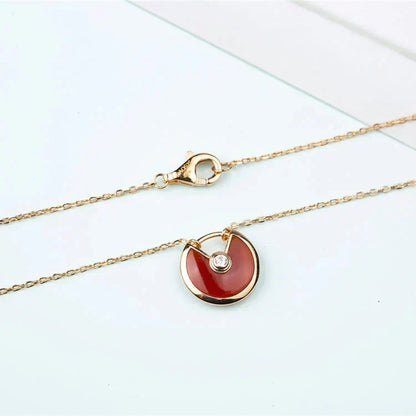 ¡®Veyra Jewelry¡¯AMULETTE GOLD CARNELIAN ONYX NECKLACE