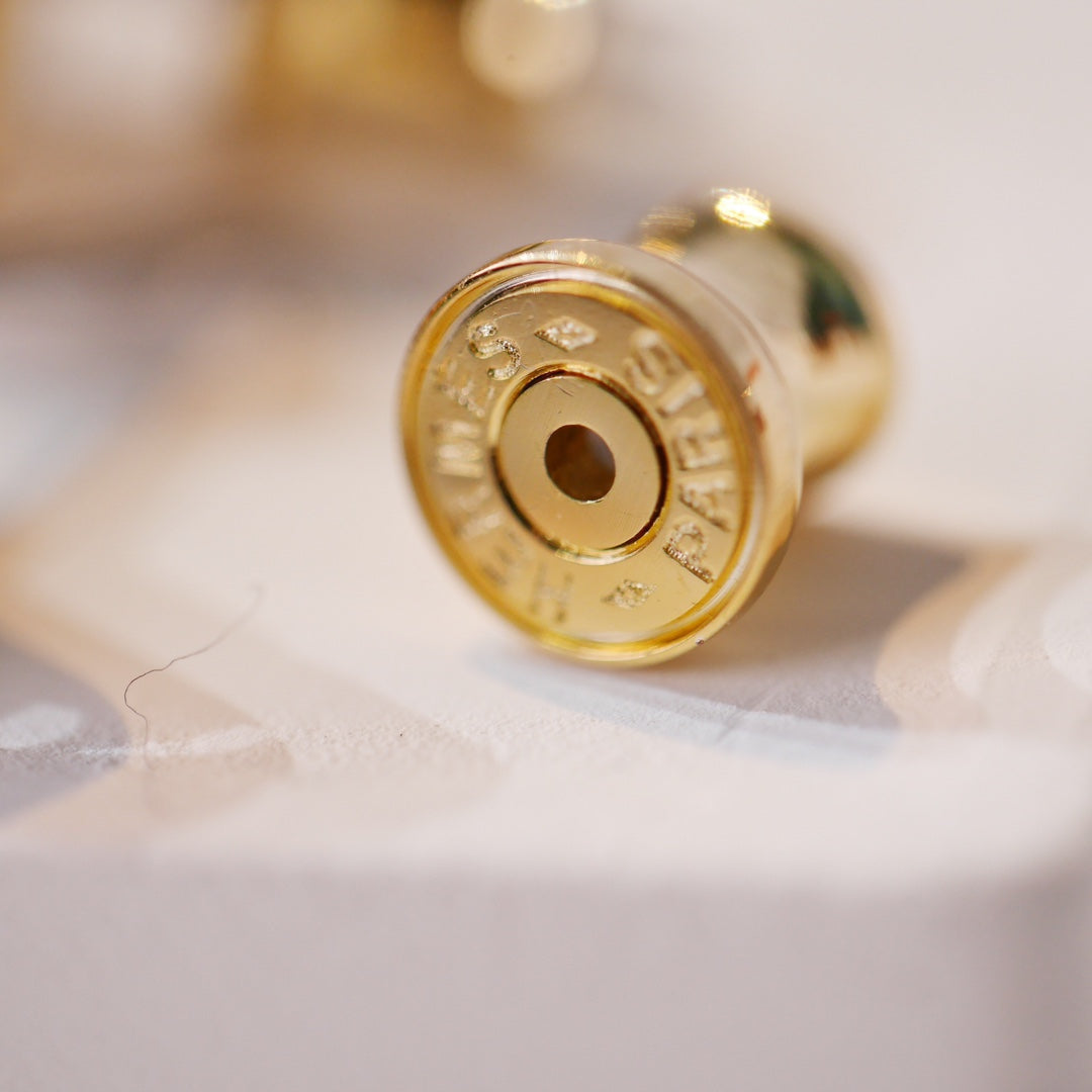 ¡®Veyra Jewelry¡¯MINI POP H GOLD EARRINGS GREY