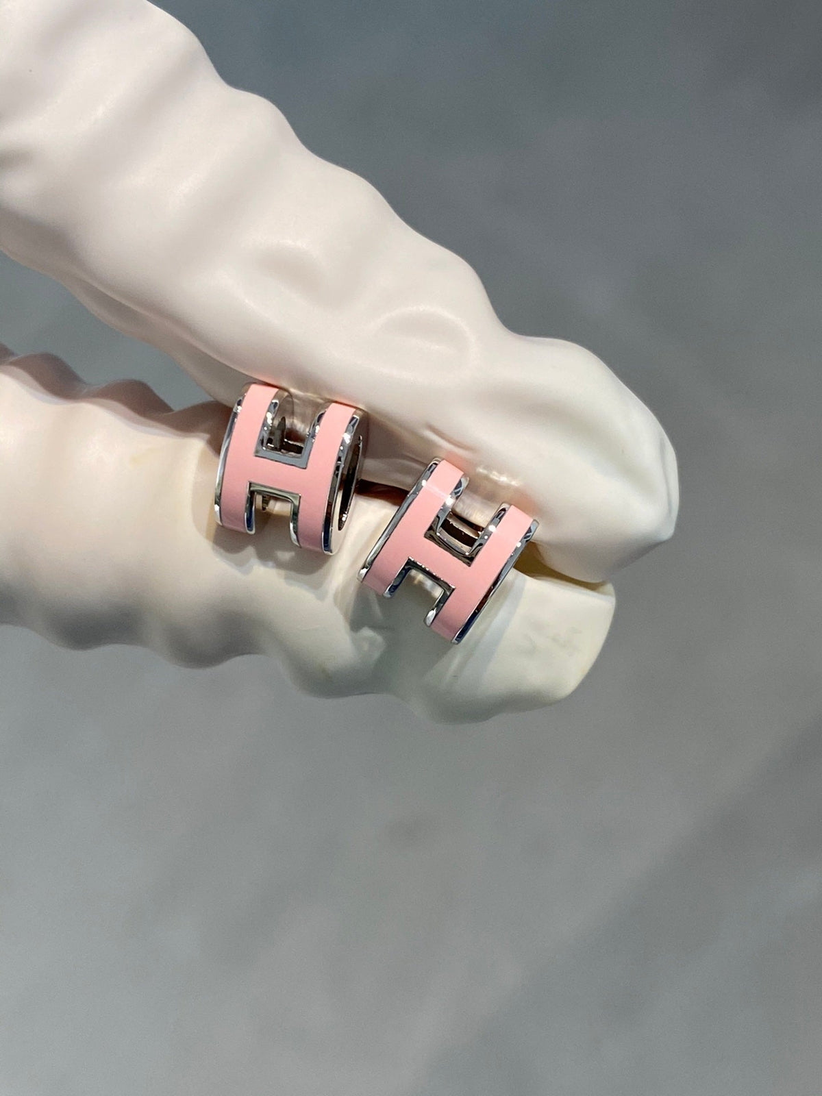 ¡®Veyra Jewelry¡¯MINI POP H SILVER EARRINGS PINK