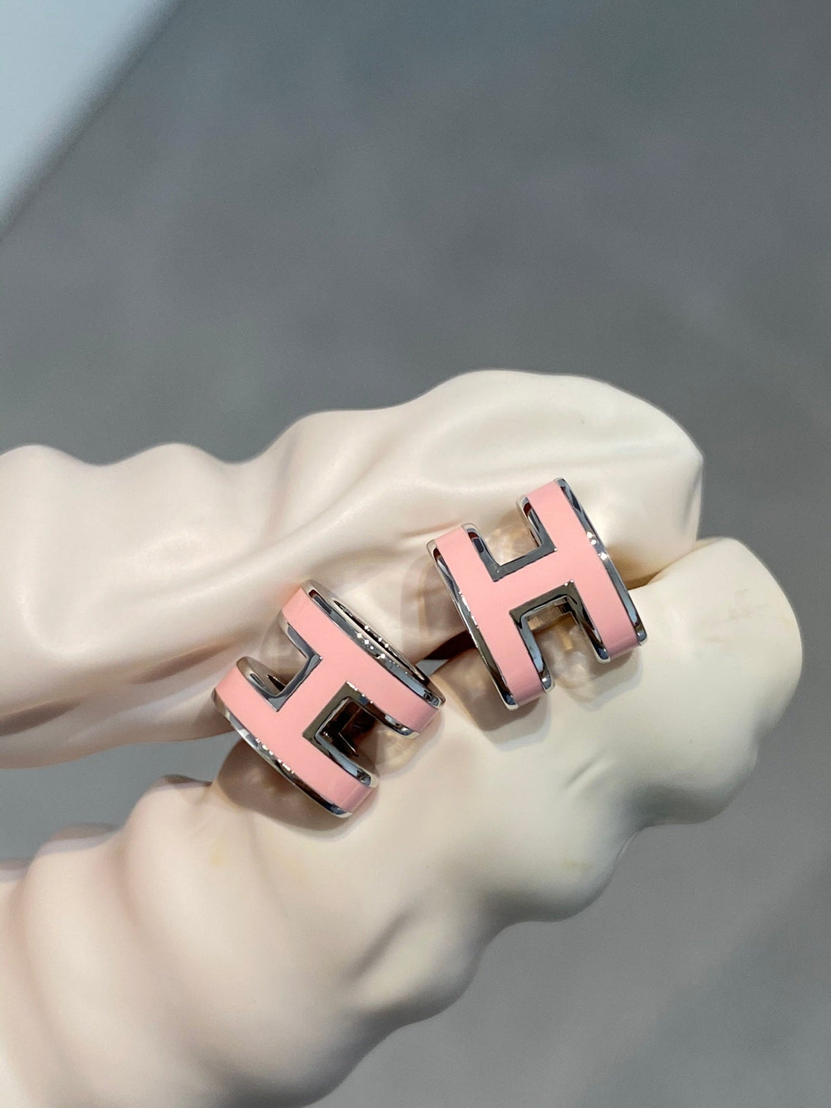 ¡®Veyra Jewelry¡¯MINI POP H SILVER EARRINGS PINK