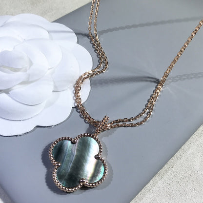 ¡®Veyra Jewelry¡¯CLOVER 25MM GOLD DARK MOP BIG CLOVER NECKLACE