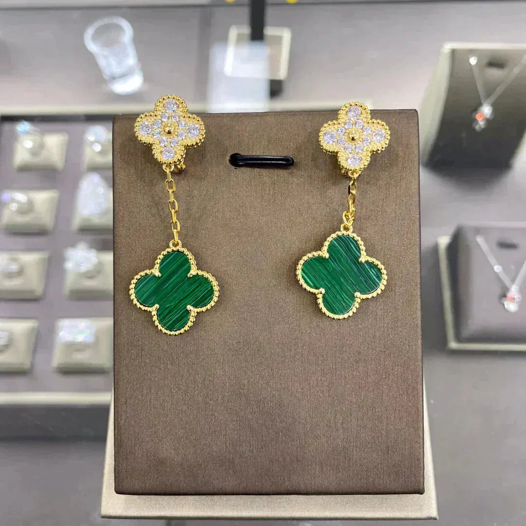 ¡®Veyra Jewelry¡¯CLOVER  2 MOTIFS  DIAMOND  EARRINGS (MULTIPLE CHOICESç´