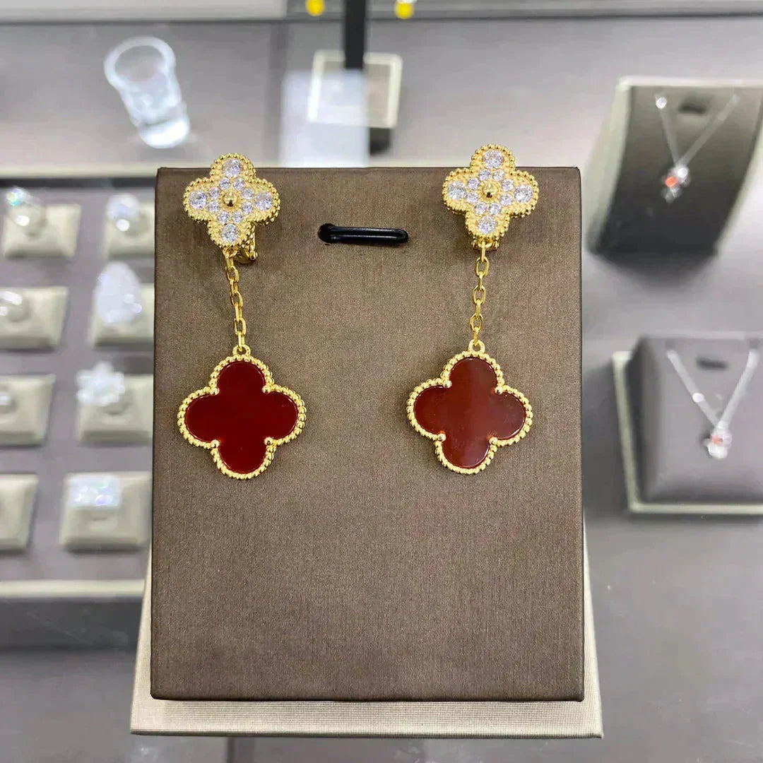¡®Veyra Jewelry¡¯CLOVER  2 MOTIFS  DIAMOND  EARRINGS (MULTIPLE CHOICESç´
