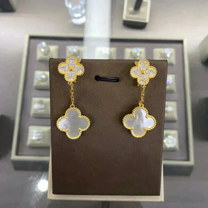 ¡®Veyra Jewelry¡¯CLOVER  2 MOTIFS  DIAMOND  EARRINGS (MULTIPLE CHOICESç´