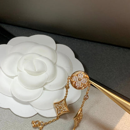 ¡®Veyra Jewelry¡¯STAR AND SUN 4 MOTIFS GOLD DIAMONDS BRACELET