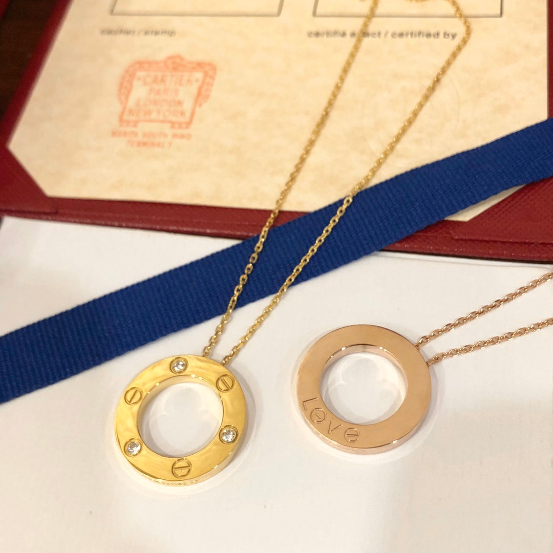 ¡®Veyra Jewelry¡¯LOVE NECKLACE 16MM 3 DIAMONDS
