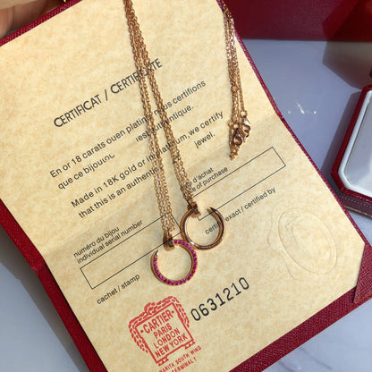 ¡®Veyra Jewelry¡¯JUSTE NECKLACE GOLD RED DIAMONDS