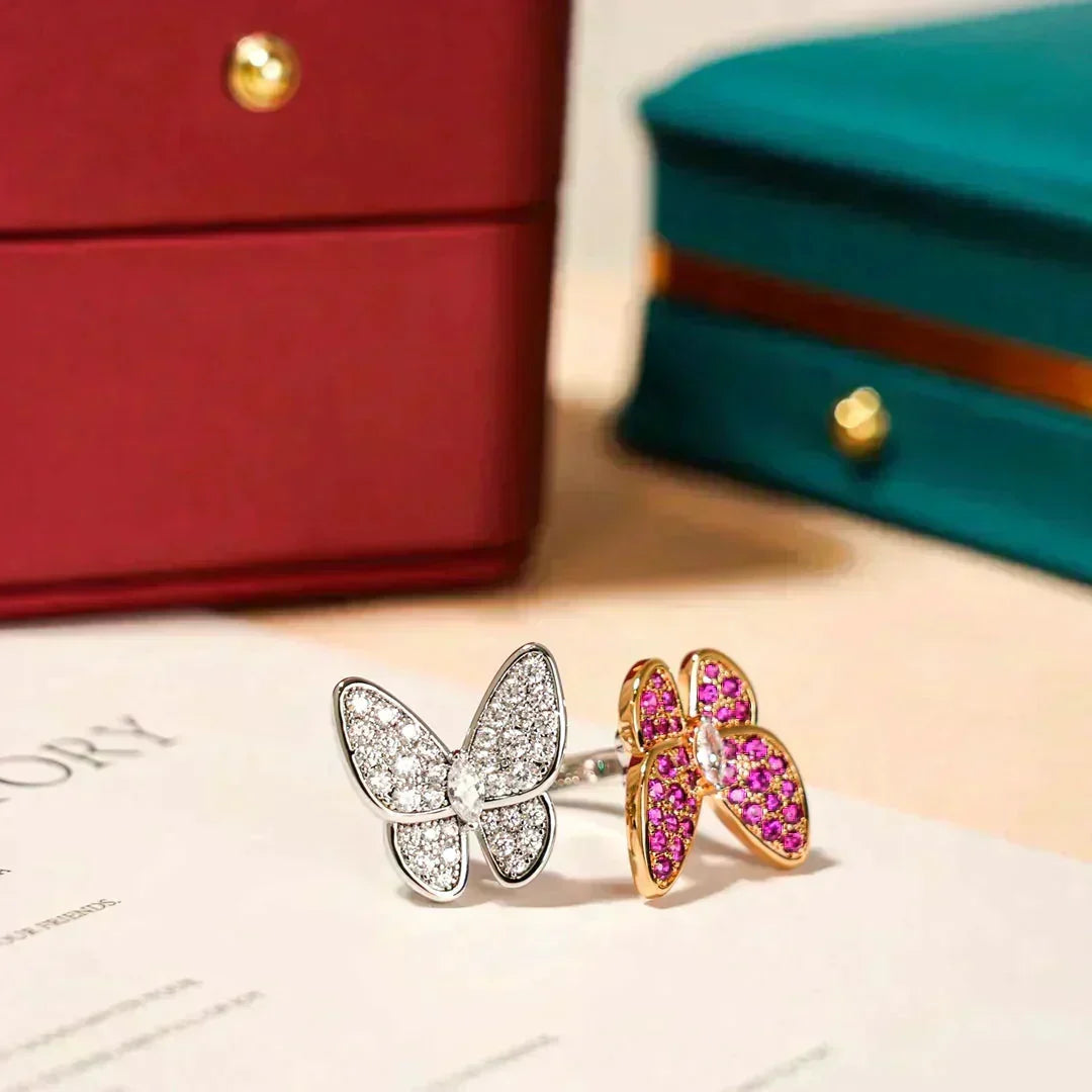 ¡®Veyra Jewelry¡¯TWIN BUTTERFLY DIAMOND RING