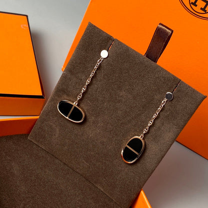 ¡®Veyra Jewelry¡¯CHAINE VERSO BLACK CERAMIC EARRINGS