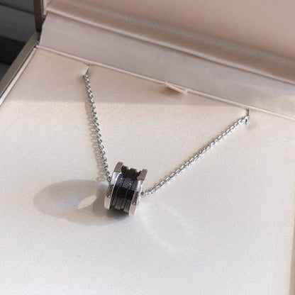 [Veyra Jewelry]ZERO 1 BLACK CERAMIC SILVER NECKLACE