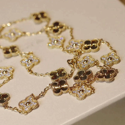 ¡®Veyra Jewelry¡¯CLOVER 20 MOTIFS LASER DIAMOND NECKLACE