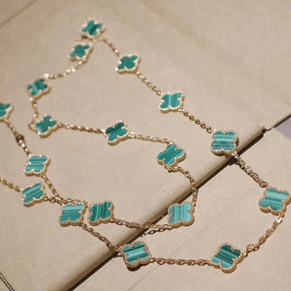 ¡®Veyra Jewelry¡¯CLOVER 20 MOTIFS MALACHITE GOLD