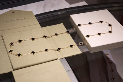 ¡®Veyra Jewelry¡¯CLOVER 20 MOTIFS ONYX ROSE GOLD