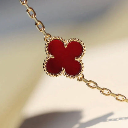 ¡®Veyra Jewelry¡¯CLOVER 20 MOTIFS CARNELIAN NECKLACE