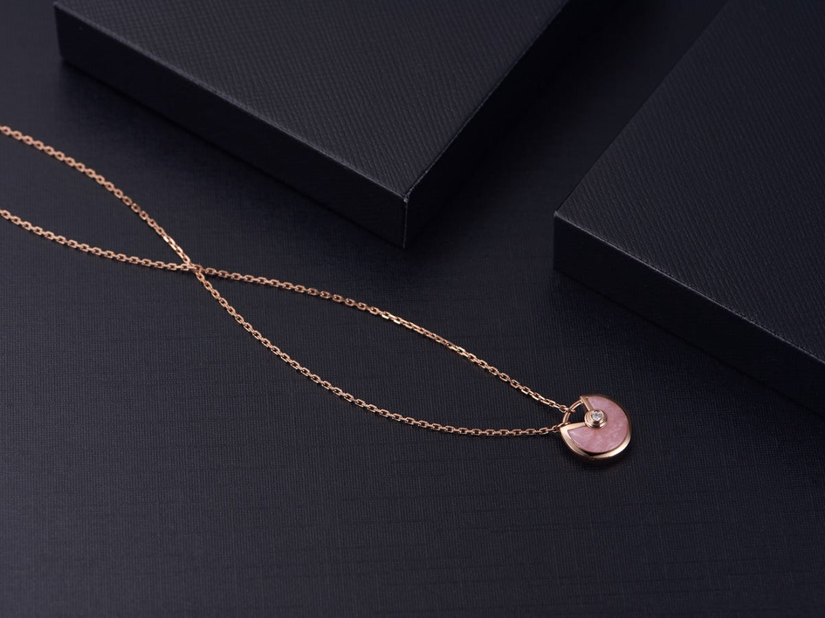 ¡®Veyra Jewelry¡¯AMULETTE ROSE GOLD PINK MOP NECKLACE