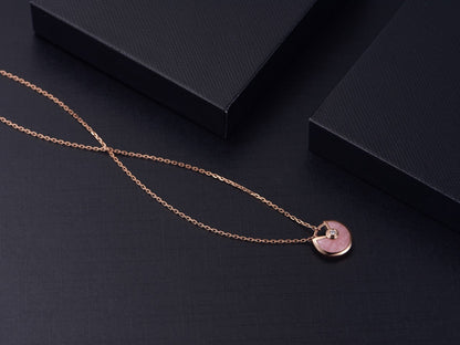 ¡®Veyra Jewelry¡¯AMULETTE ROSE GOLD PINK MOP NECKLACE